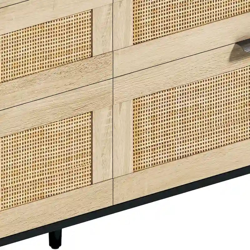 Commode de chambre en rotin avec tiroirs
