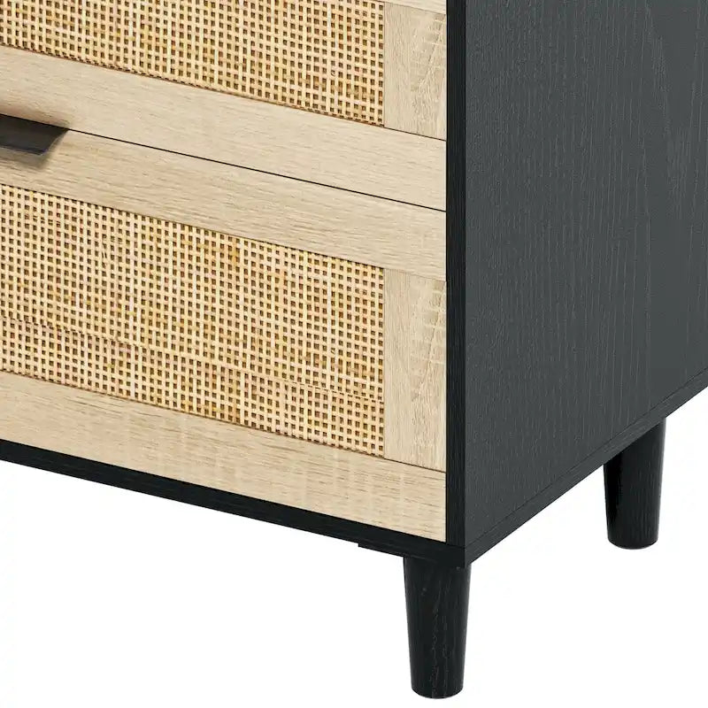 Commode de chambre en rotin avec tiroirs