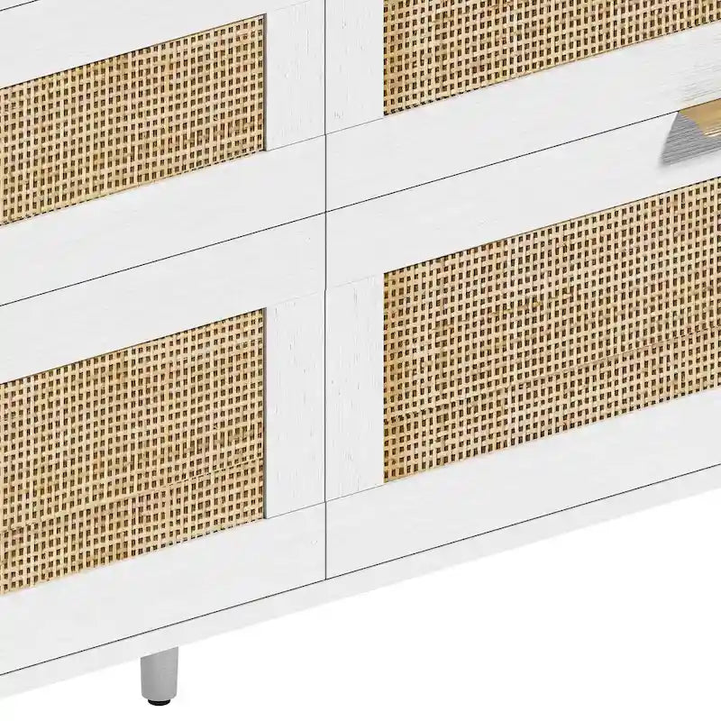 Commode de chambre en rotin avec tiroirs