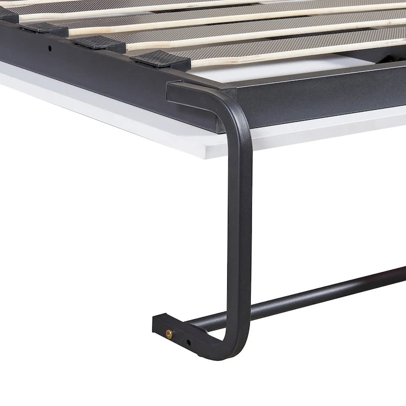 Lit escamotable mural de taille simple avec armoire