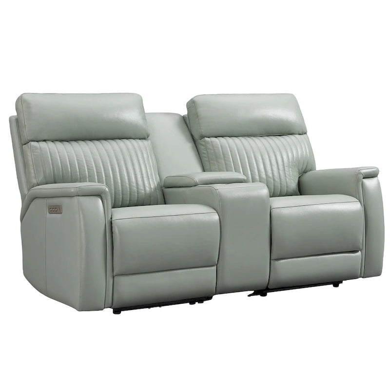 Causeuse inclinable électrique en cuir zéro gravité 73 po avec appuie-tête électrique, soutien lombaire électrique et ports USB et USB-C