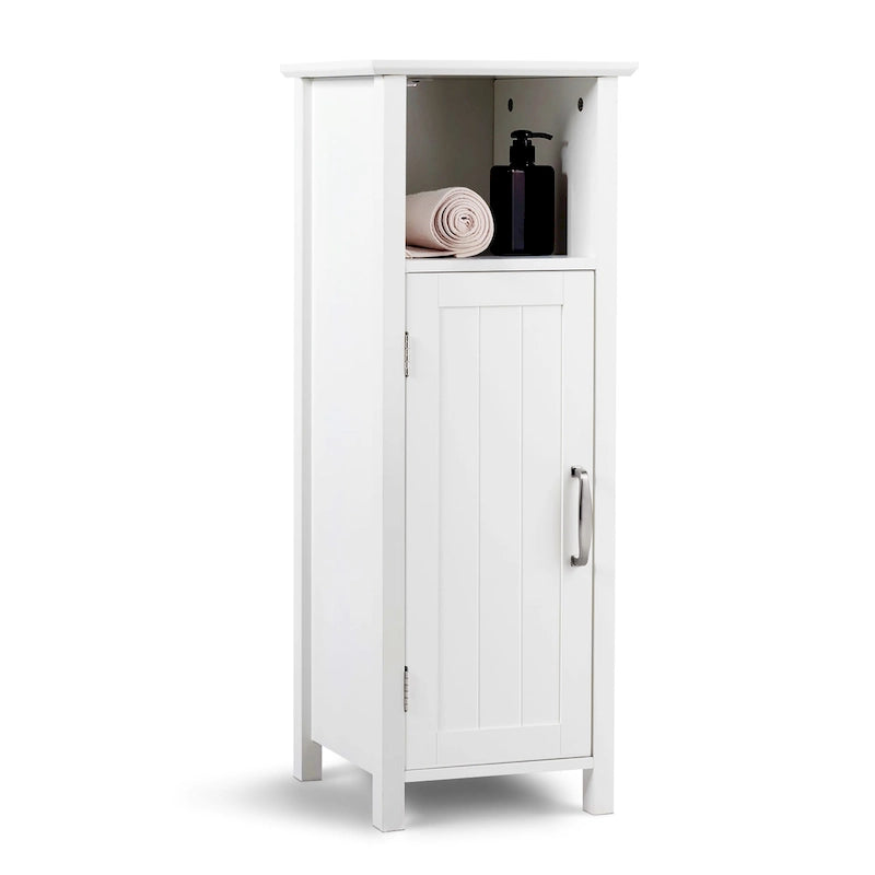 Meuble de rangement de salle de bain sur pied avec porte simple