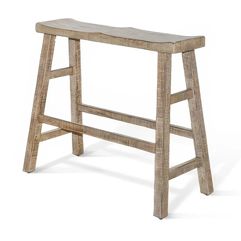 Banc de bar, 33 pouces, en acajou rustique marron clair