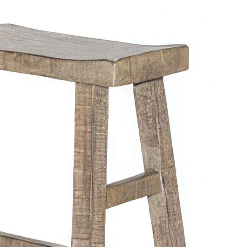 Banc de bar, 33 pouces, en acajou rustique marron clair