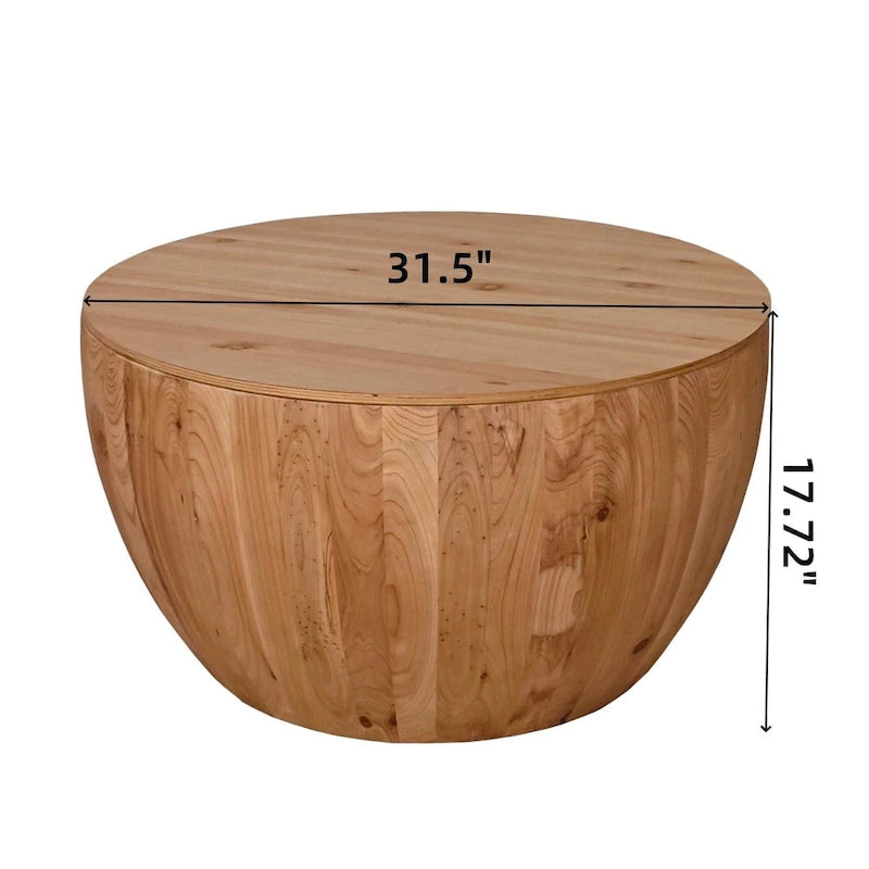 Table basse en forme de seau de style vintage avec rangement et capacité de charge raisonnable