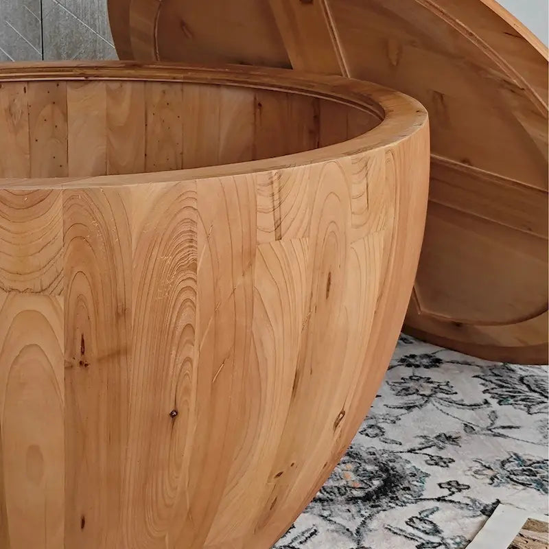Table basse en forme de seau de style vintage avec rangement et capacité de charge raisonnable
