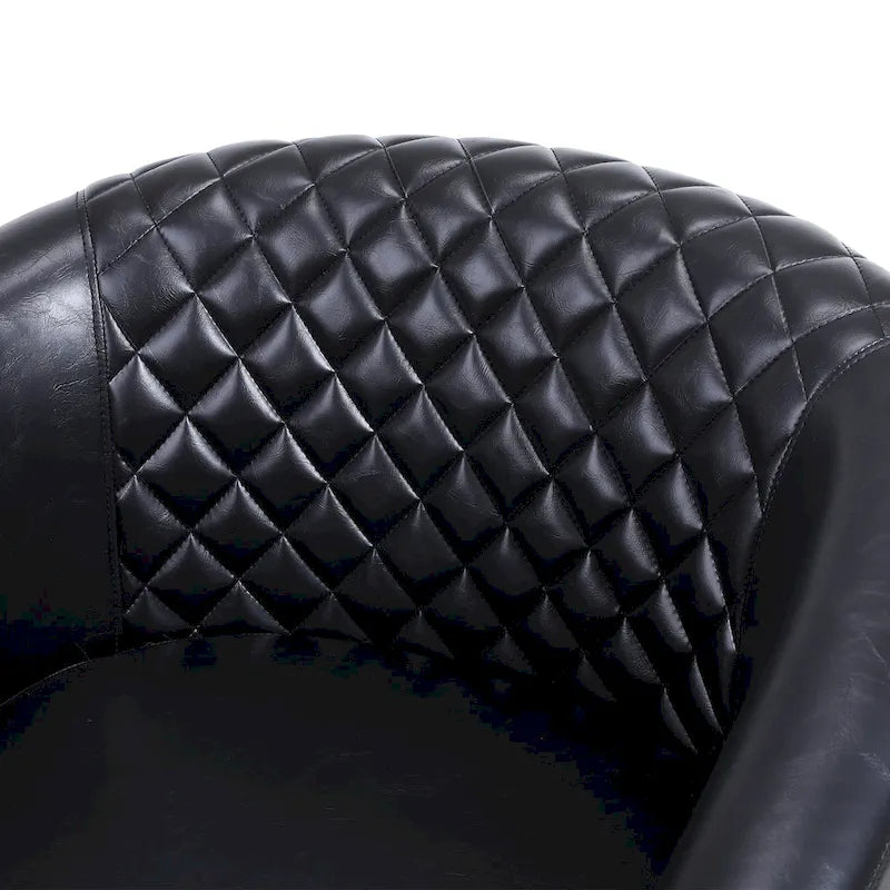Fauteuil crapaud d'appoint pour salon avec clous décoratifs et pieds en bois massif