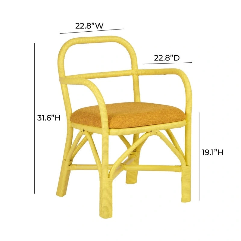 Chaise de salle à manger en rotin