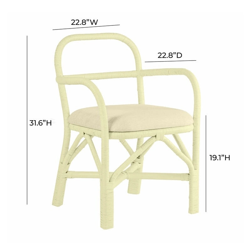 Chaise de salle à manger en rotin