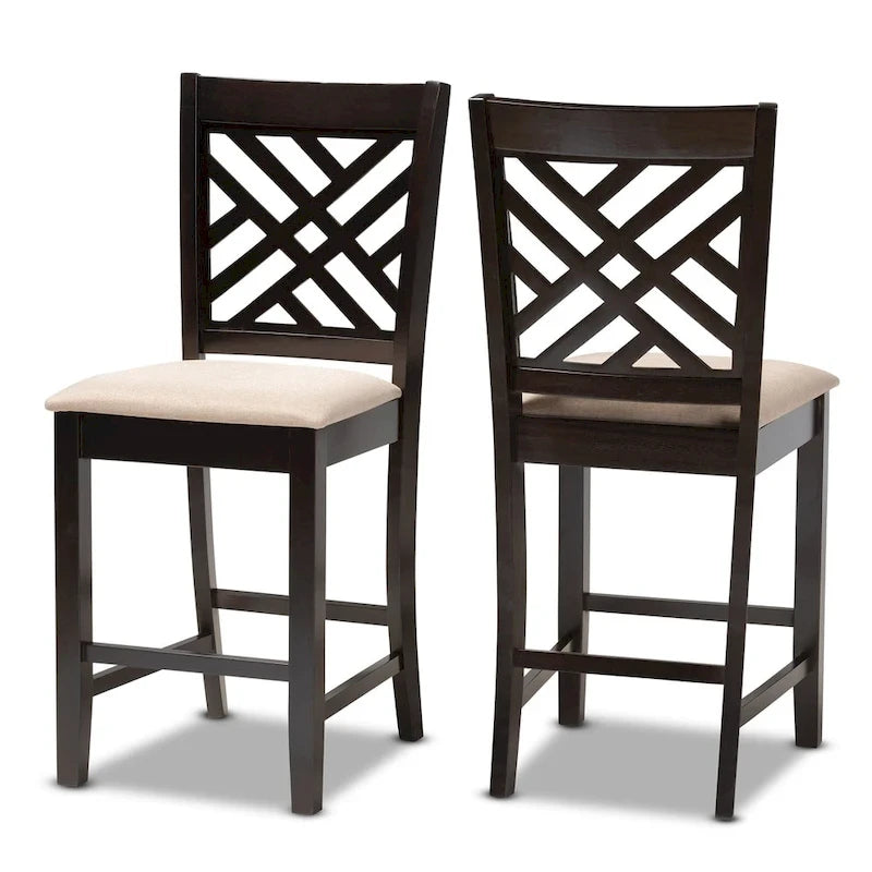Ensemble de 2 tabourets de bar modernes et contemporains