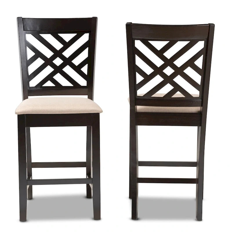 Ensemble de 2 tabourets de bar modernes et contemporains