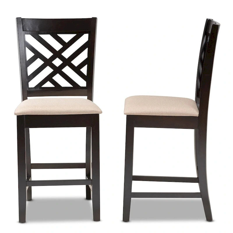 Ensemble de 2 tabourets de bar modernes et contemporains