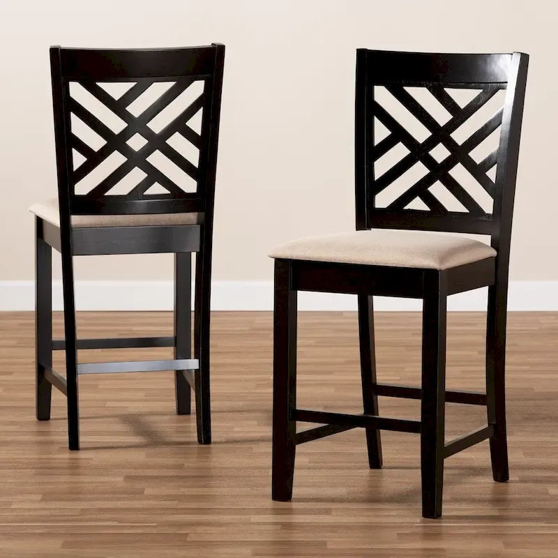 Ensemble de 2 tabourets de bar modernes et contemporains