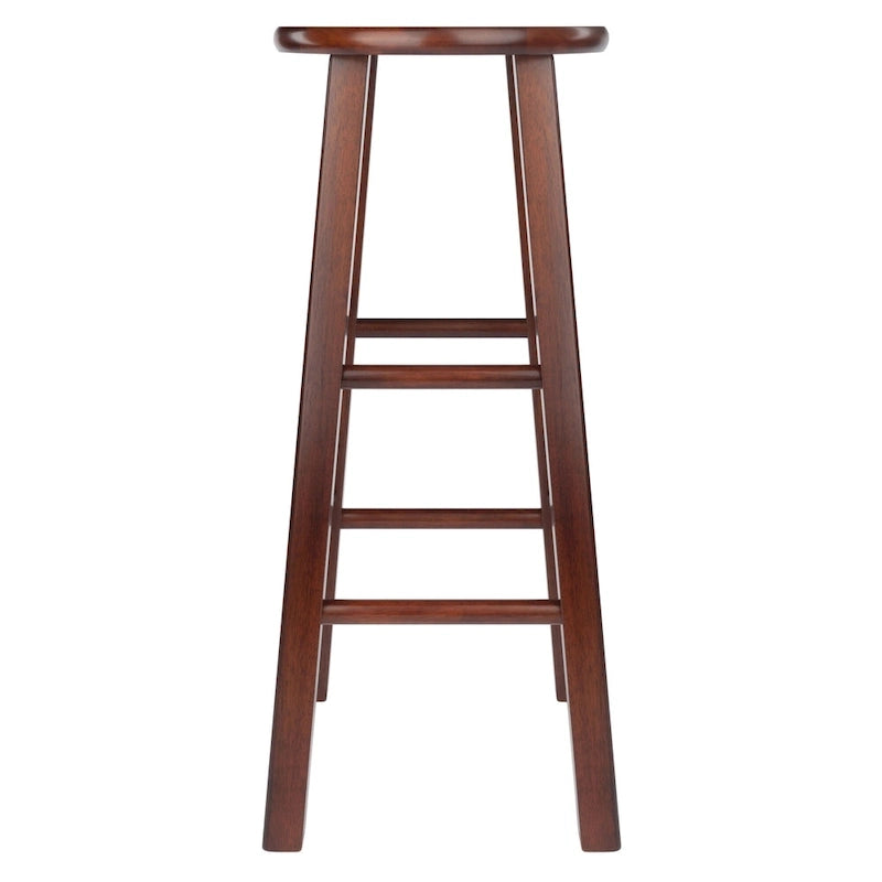 Tabourets de bar, lot de 2, noyer