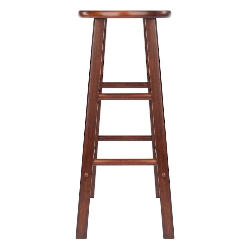 Tabourets de bar, lot de 2, noyer