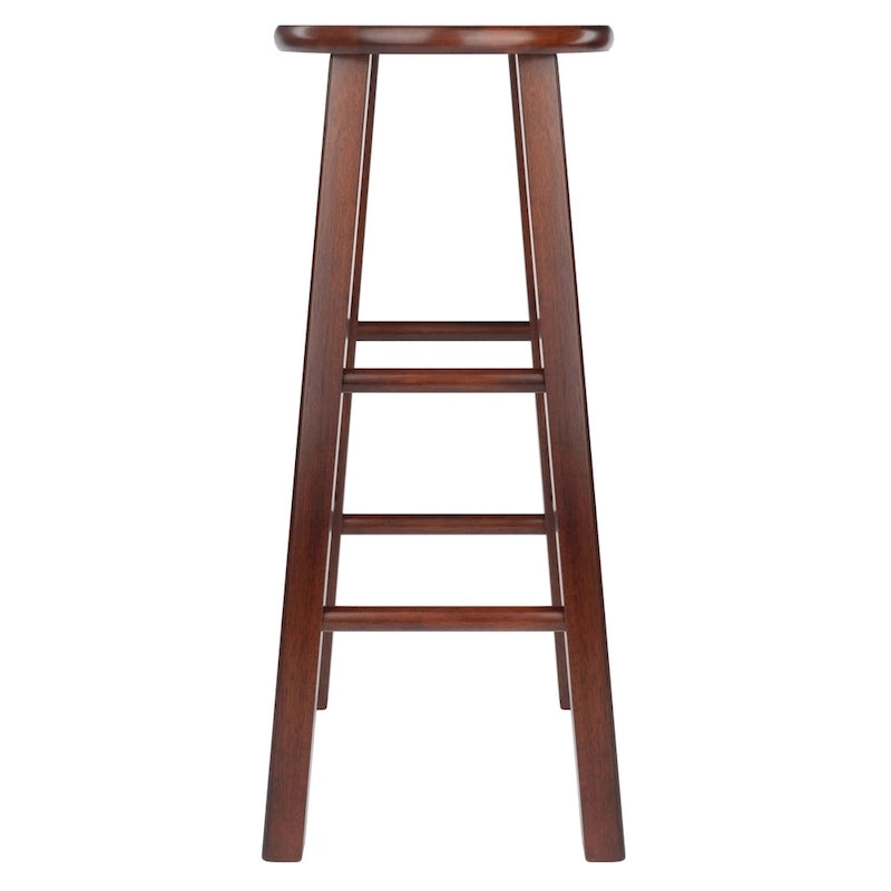 Tabourets de bar, lot de 2, noyer