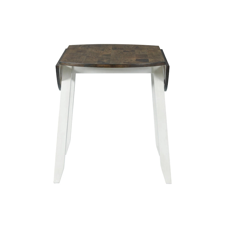 table pliante grise et blanche