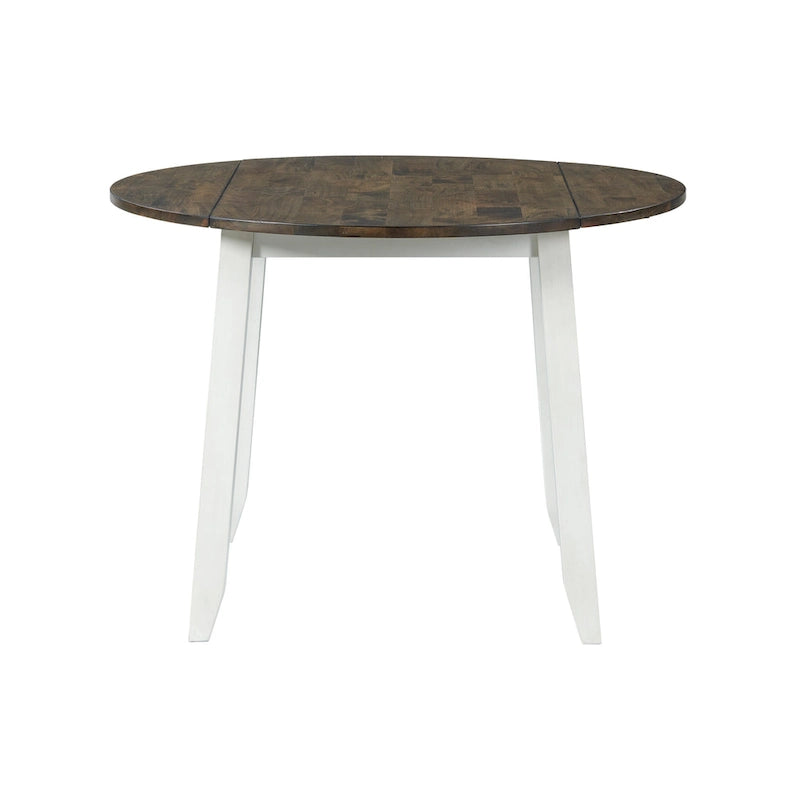 table pliante grise et blanche