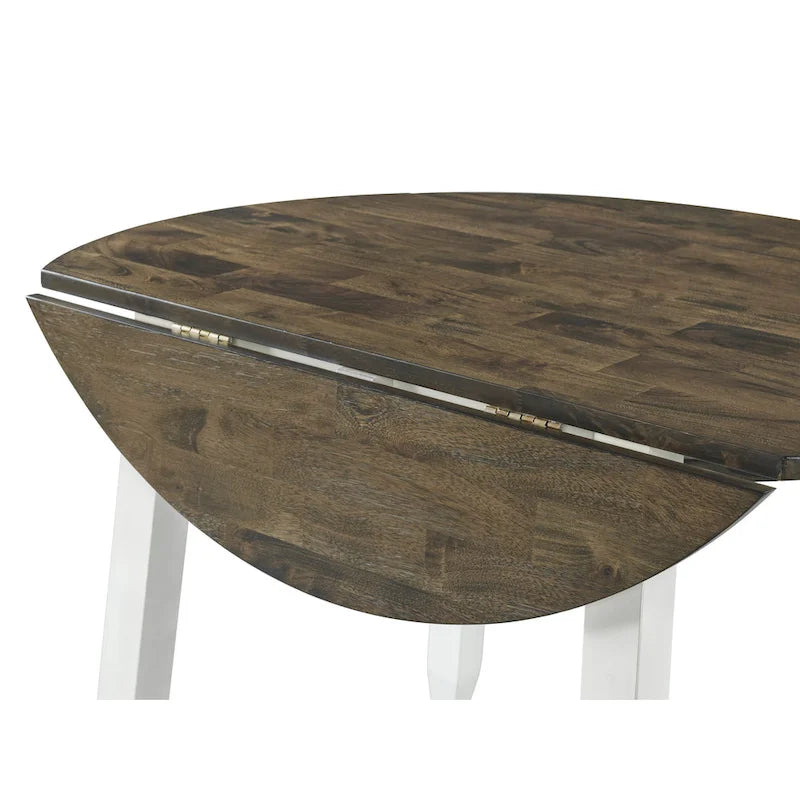 table pliante grise et blanche