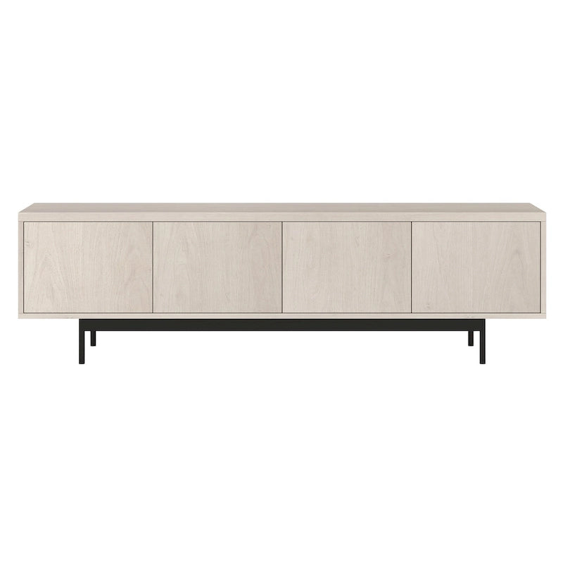 Support TV rectangulaire, adapté aux téléviseurs jusqu'à 75 pouces et d'une largeur de 69,5 pouces.