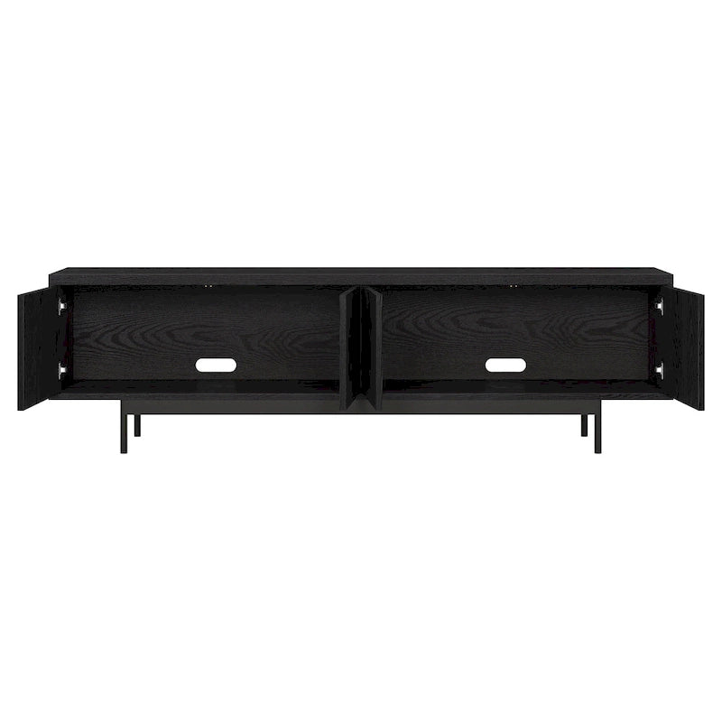 Support TV rectangulaire, adapté aux téléviseurs jusqu'à 75 pouces et d'une largeur de 69,5 pouces.
