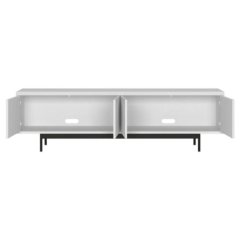 Support TV rectangulaire, adapté aux téléviseurs jusqu'à 75 pouces et d'une largeur de 69,5 pouces.