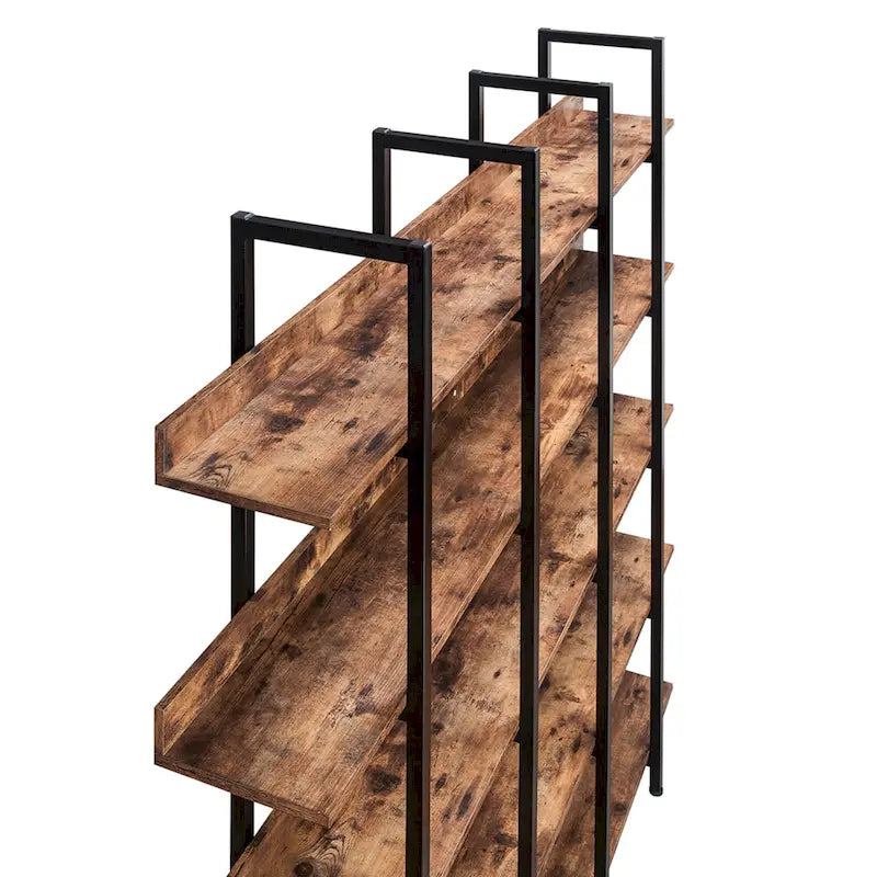 Étagère ouverte à 5 niveaux, style industriel vintage