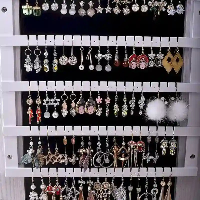 L'ensemble de la surface en PVC Film Mural Suspendu Porte Avec Serrure Bijoux Armoire Miroir Armoire Blanche