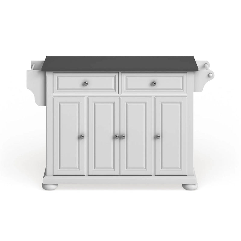 Dessus en acier inoxydable Îlot/Chariot de cuisine pleine grandeur - 45,7 P x 130,8 L x 86,4 H cm