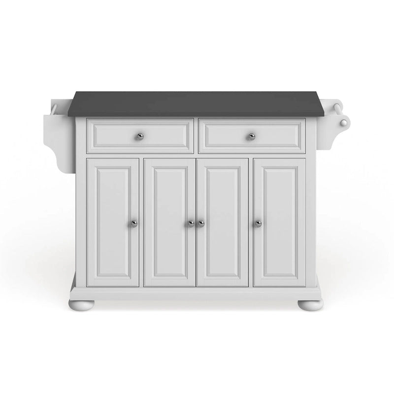 Dessus en acier inoxydable Îlot/Chariot de cuisine pleine grandeur - 45,7 P x 130,8 L x 86,4 H cm