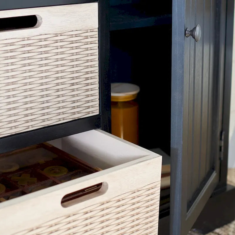 2 tiroirs et 3 paniers amovibles - 39,8 L x 12,5 P x 29,5 H - 41Lx13Px26H