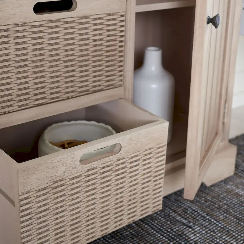 2 tiroirs et 3 paniers amovibles - 39,8 L x 12,5 P x 29,5 H - 41Lx13Px26H