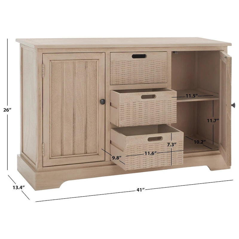 2 tiroirs et 3 paniers amovibles - 39,8 L x 12,5 P x 29,5 H - 41Lx13Px26H