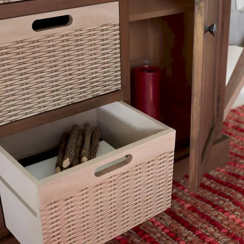 2 tiroirs et 3 paniers amovibles - 39,8 L x 12,5 P x 29,5 H - 41Lx13Px26H