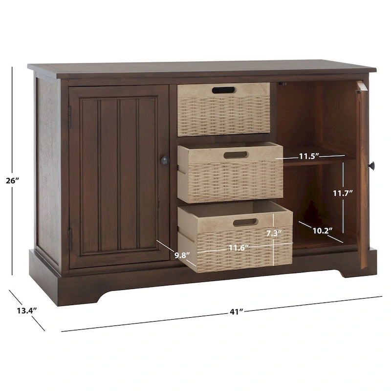 2 tiroirs et 3 paniers amovibles - 39,8 L x 12,5 P x 29,5 H - 41Lx13Px26H