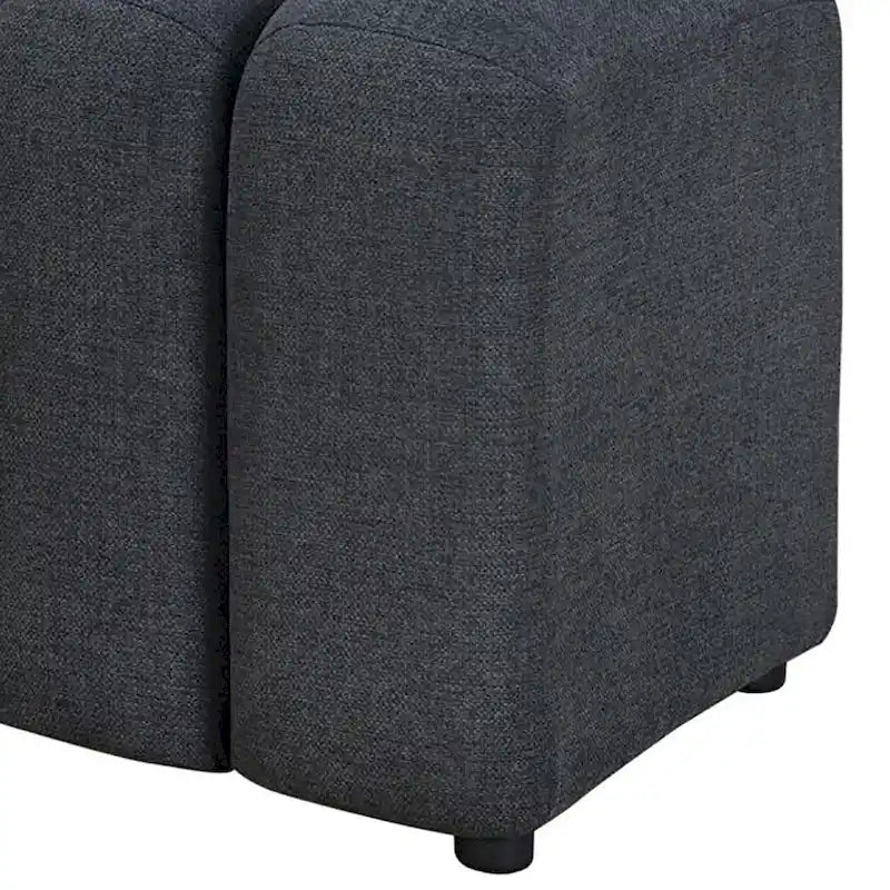 Banc d'appoint capitonné en velours côtelé