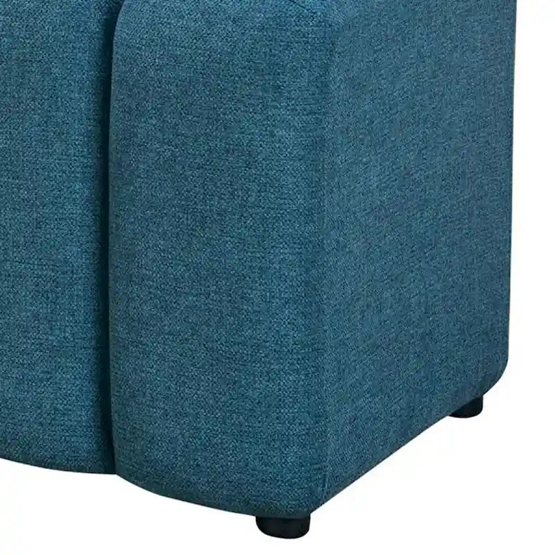 Banc d'appoint capitonné en velours côtelé