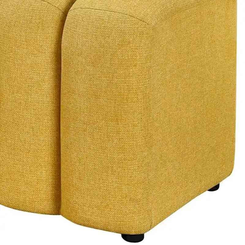 Banc d'appoint capitonné en velours côtelé