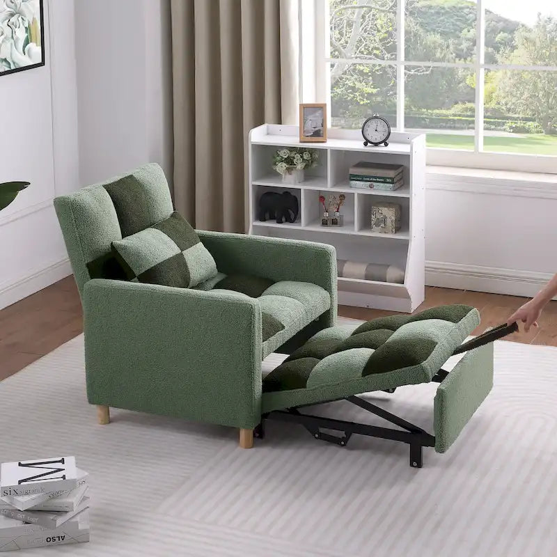 Canapé-lit convertible, fauteuil réglable avec oreiller, fauteuil-lit multifonctionnel