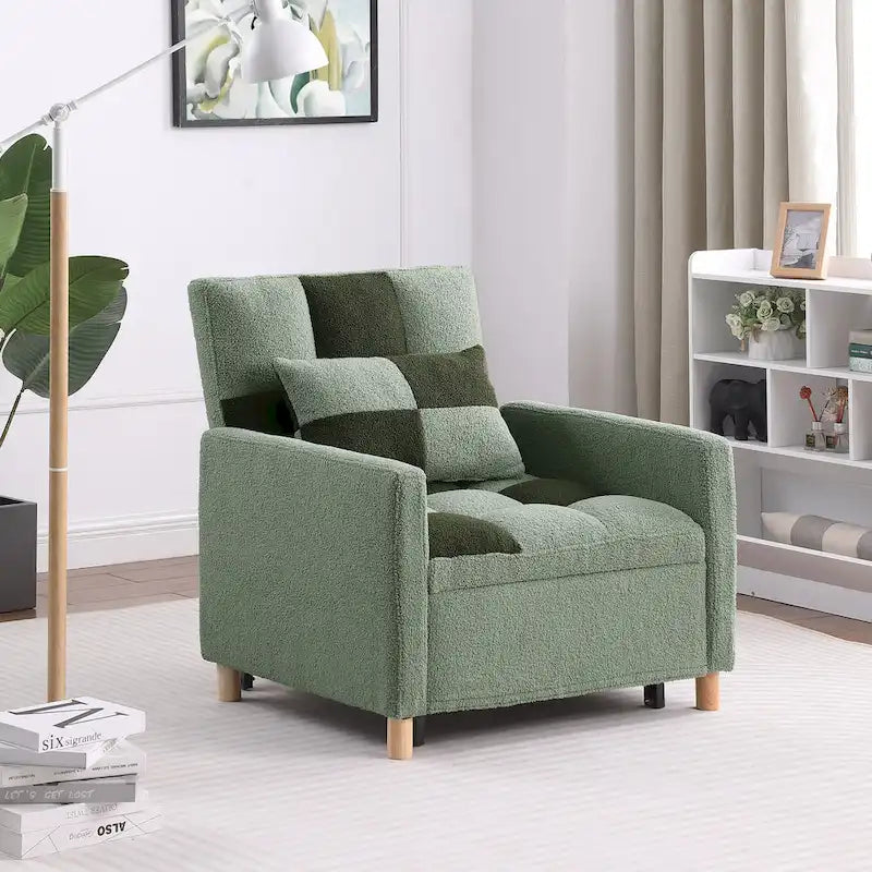 Canapé-lit convertible, fauteuil réglable avec oreiller, fauteuil-lit multifonctionnel