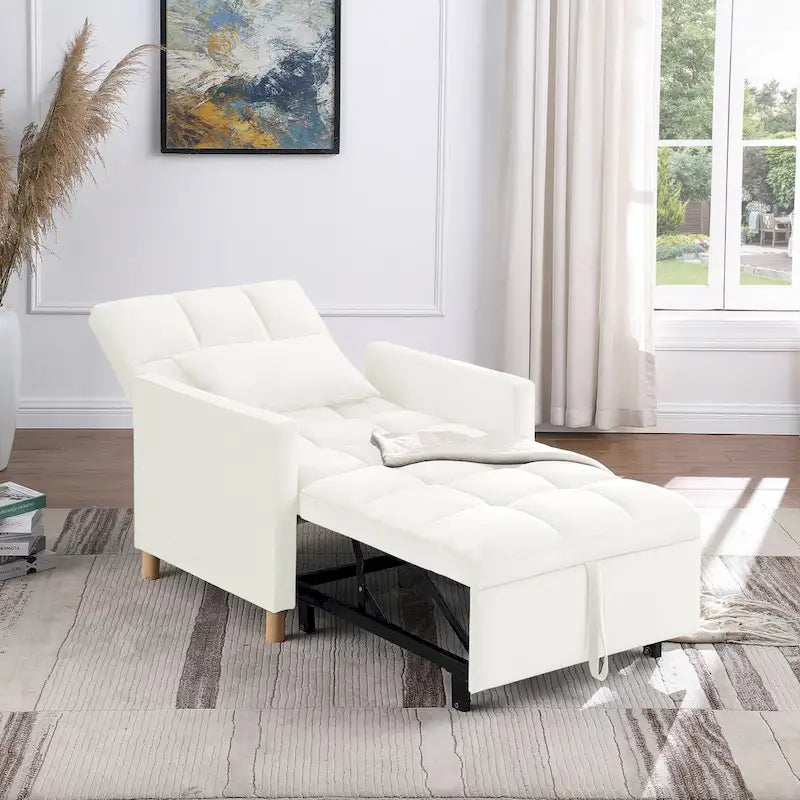 Canapé-lit convertible, fauteuil réglable avec oreiller, fauteuil-lit multifonctionnel