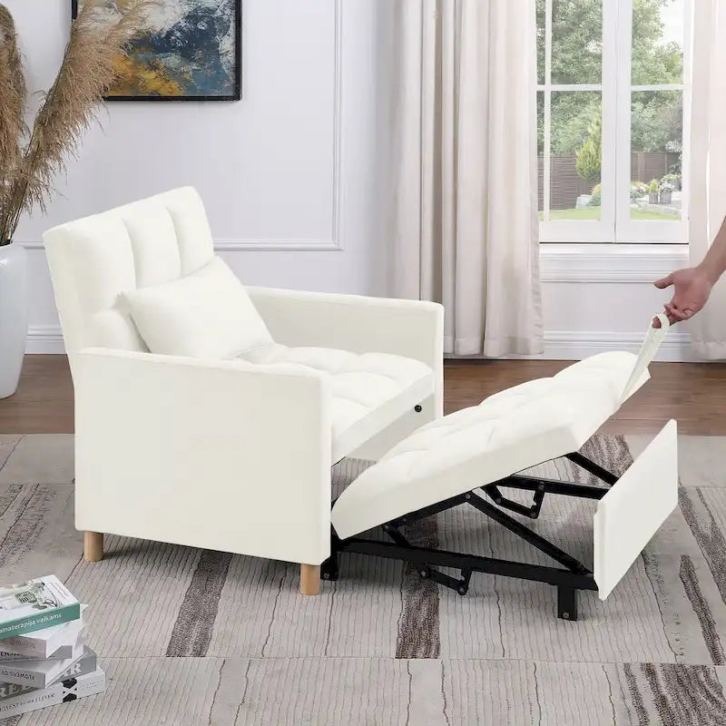 Canapé-lit convertible, fauteuil réglable avec oreiller, fauteuil-lit multifonctionnel