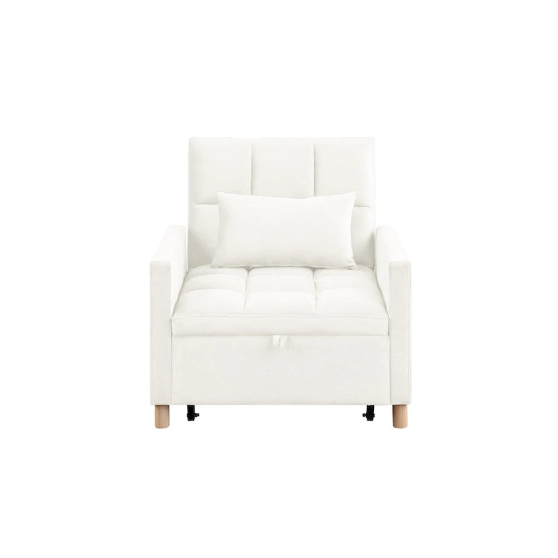Canapé-lit convertible, fauteuil réglable avec oreiller, fauteuil-lit multifonctionnel