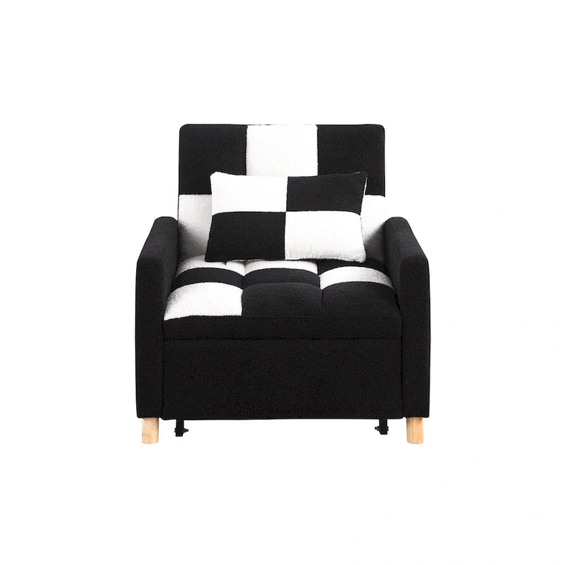 Canapé-lit convertible, fauteuil réglable avec oreiller, fauteuil-lit multifonctionnel