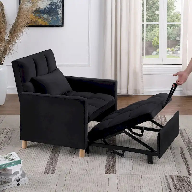 Canapé-lit convertible, fauteuil réglable avec oreiller, fauteuil-lit multifonctionnel