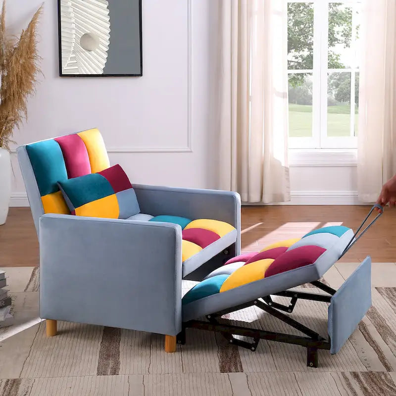 Canapé-lit convertible, fauteuil réglable avec oreiller, fauteuil-lit multifonctionnel