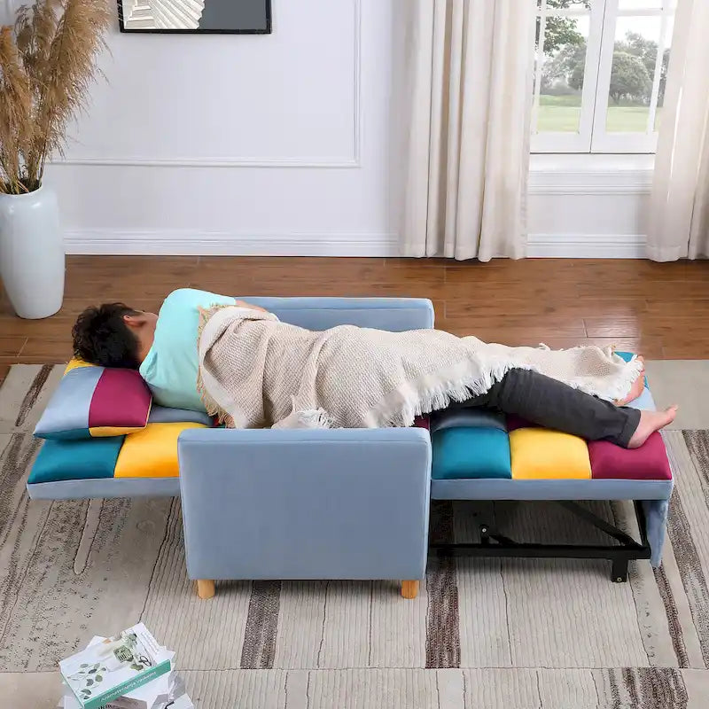 Canapé-lit convertible, fauteuil réglable avec oreiller, fauteuil-lit multifonctionnel