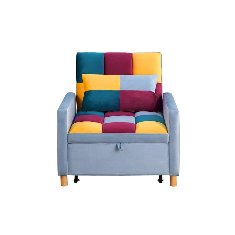 Canapé-lit convertible, fauteuil réglable avec oreiller, fauteuil-lit multifonctionnel