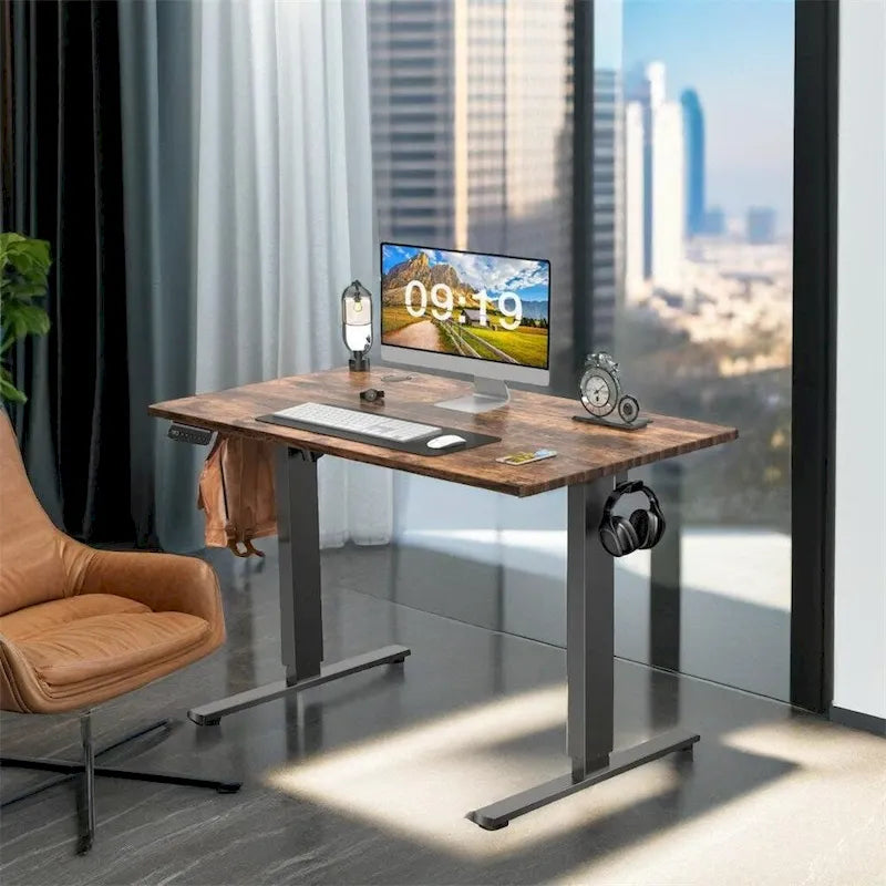 Electric Height Adjustable Standing Desk,Sit to Stand Computer Desk